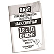 2024 ABT Trk Dili ve Edebiyat retmenlii Halk Edebiyat 12x10 Deneme zml Ynerge Yaynlar