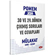 POMEM 29-30. Dnem Mlakat km Sorular ve Cevaplar Data Yaynlar