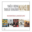 Yal Boya Tablo Takvimi 2024 Duvar Takvimi Angora Kitaplar