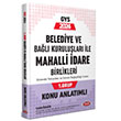 GYS Belediye ve Bal Kurulular le Mahalli dare Birlikleri 1. Grup Konu Anlatml Data Yaynlar