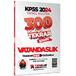 2024 KPSS Genel Kültür Vatandaşlık 300 Soruda Tamamı Video Çözümlü Genel Tekrar Kampı Yediiklim Yayınları
