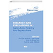 Research And Evaluations In Agriculture, Forestry And Aquaculture - 2023 December Gece Kitapl