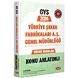 Trkiye eker Fabrikalar A.. Mdrl GYS Ortak Konular Konu Anlatml Data Yaynlar