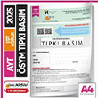 2025 YKS-AYT Eit arlk TM SYM Tpk Basm km Soru Deneme Kitap Karakutu Yayn