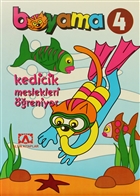 Boyama 4 Kedicik Meslekleri reniyor Altn Kitaplar