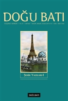 Dou Bat Dnce Dergisi Yl:17 Say: 67 ehir Yazlar 1 Dou Bat Dergileri
