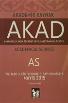 Akad Akademik Kaynak Dergisi Say: 5 Altn Post Yaynclk