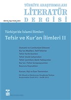 Trkiye Aratrmalar Literatr Dergisi Cilt 10 Say: 19-20 Bilim ve Sanat Vakf
