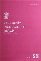 Karadeniz ncelemeleri Dergisi Say: 23 Gz 2017 Serander Yaynlar