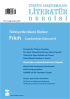 Türkiye Araştırmaları Literatür Dergisi Cilt 13 Sayı: 25-26 Bilim ve Sanat Vakfı