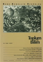 Toplum ve Bilim Say: 73 zne znellik zgrlk Birikim Yaynlar