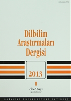 Dilbilim Aratrmalar Dergisi: 2013 / 1 Boazii niversitesi Yaynevi