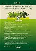 stanbul Spor Hukuku Dergisi Cilt: 1 Say: 2 - 2019 On ki Levha Yaynlar