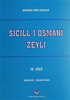 Sicill-i Osman-i Zeyli Cilt: 9 Trk Tarih Kurumu Yaynlar