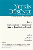 Yetkin Dnce Dergisi Yl: 2 Say: 8 Ekim - Kasm - Aralk 2019 Yetkin Dnce Dergisi