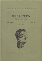 Belleten Say: 138 Cilt: 35 Trk Tarih Kurumu Yaynlar