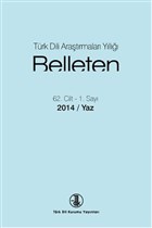 Türk Dili Araştırmaları Yıllığı - Belleten 2014 / Yaz Türk Dil Kurumu Yayınları