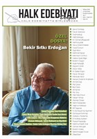 Halk Edebiyat Dergisi Say: 3 / Kasm-Aralk 2014 Halk Edebiyat Dergisi