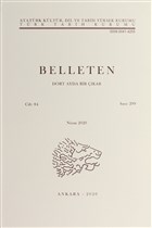 Belleten Say: 299 Cilt: 84 Nisan 2020 Trk Tarih Kurumu Yaynlar
