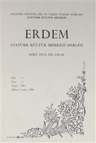 Erdem Atatrk Kltr Merkezi Dergisi say : 2 Mays 1985 Cilt 1 Atatrk Kltr Merkezi Yaynlar