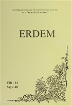 Erdem Atatrk Kltr Merkezi Dergisi Say : 40 Ocak 2002 (Cilt 14 ) Atatrk Kltr Merkezi Yaynlar