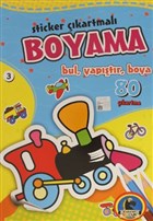 Sticker kartmal Boyama 3 Karatay ocuk