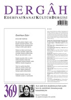 Dergah Edebiyat Kltr Sanat Dergisi Say: 369 Kasm 2020 Dergah Dergisi