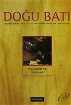 Dou Bat Dnce Dergisi Say: 7 Akademi ve ktidar Dou Bat Dergileri
