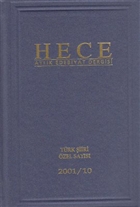 Hece Aylk Edebiyat Dergisi zel Say: 2 Trk iiri zel Says 2001/10 (Ciltli) Hece Dergisi