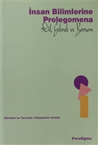 nsan Bilimlerine Prolegomena Paradigma Yaynlar