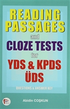 Reading Passages and Cloze Tests for YDS, KPDS, DS Pelikan Tp Teknik Yaynclk