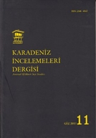 Karadeniz ncelemeleri Dergisi Say: 11 Serander Yaynlar