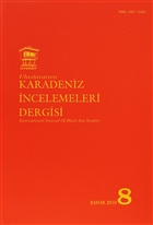 Uluslararas Karadeniz ncelemeleri Dergisi / nternational Journal Of Black Sea Studies Say: 8 Serander Yaynlar