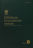 Uluslararas Karadeniz ncelemeleri Dergisi / nternational Journal Of Black Sea Studies Say: 9 Serander Yaynlar