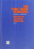 8. Trk Tarih Kongresi Cilt: 2 Trk Tarih Kurumu Yaynlar