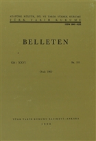 Belleten Say: 101 Cilt: 26 Trk Tarih Kurumu Yaynlar