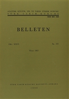 Belleten Say: 102 Cilt: 26 Trk Tarih Kurumu Yaynlar