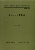 Belleten Say: 103 Cilt: 26 Trk Tarih Kurumu Yaynlar