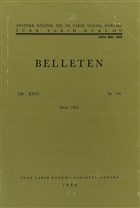 Belleten Say: 104 Cilt: 26 Trk Tarih Kurumu Yaynlar