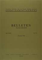 Belleten Say: 115 Cilt: 29 Trk Tarih Kurumu Yaynlar