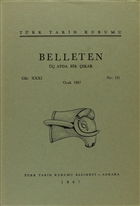 Belleten Say: 121 Cilt: 31 Trk Tarih Kurumu Yaynlar