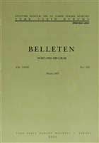 Belleten Say: 122 Cilt: 31 Trk Tarih Kurumu Yaynlar