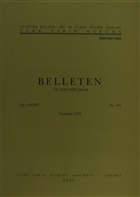 Belleten Say: 135 Cilt: 34 Trk Tarih Kurumu Yaynlar