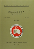 Belleten Say: 178 Cilt: 45/2 Trk Tarih Kurumu Yaynlar