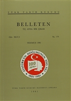 Belleten Say: 179 Cilt: 45/2 Trk Tarih Kurumu Yaynlar