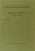Belleten Say: 185 Cilt: 47 Trk Tarih Kurumu Yaynlar