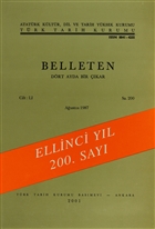 Belleten Say: 200 Cilt: 51 Trk Tarih Kurumu Yaynlar