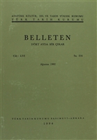Belleten Say: 216 Cilt: 56 Trk Tarih Kurumu Yaynlar