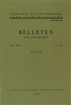 Belleten Say: 222 Cilt: 58 Trk Tarih Kurumu Yaynlar