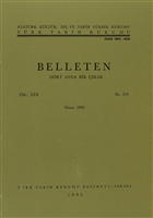Belleten Say: 224 Cilt: 59 Trk Tarih Kurumu Yaynlar